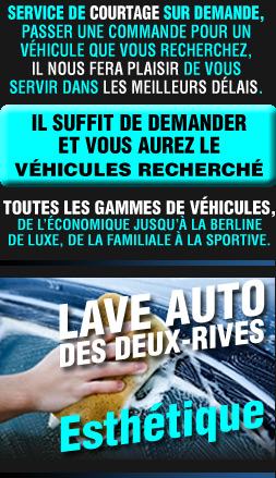 Service de courtage sur demande et auto usagé économique Lévis